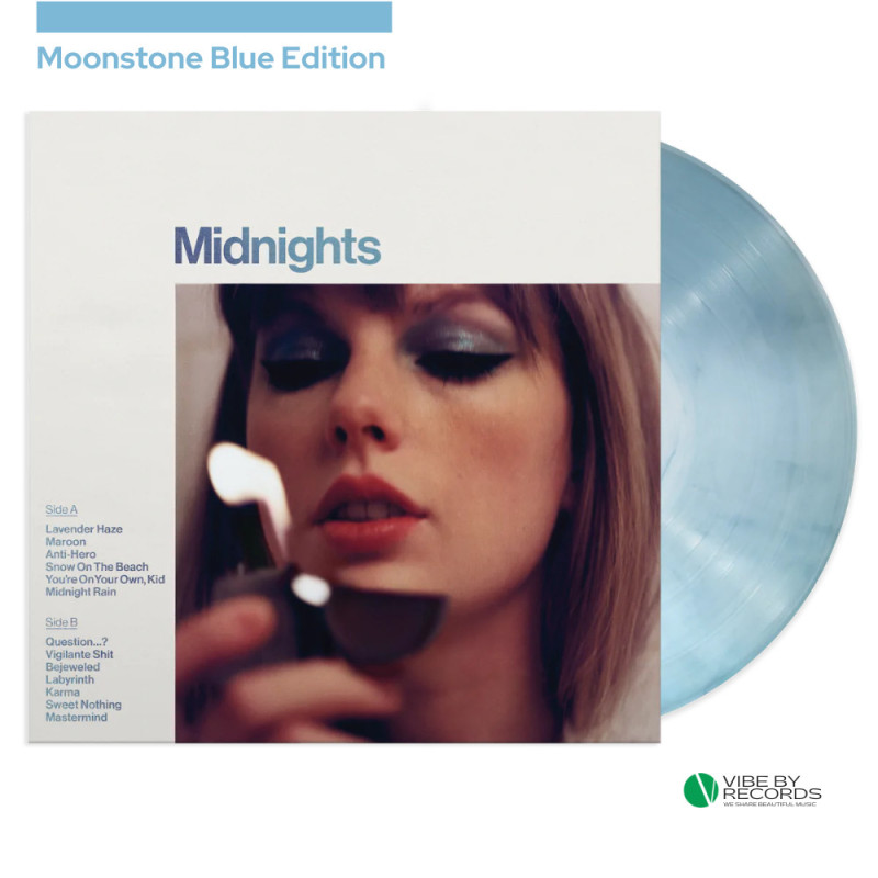 Taylor Swift Midnights: Moonstone Blue Edition Plak Vinyl Record LP Albüm